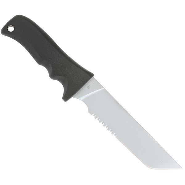 Large Geometric Fixed Blade Knife (Serrated Edge) - 71% OFF (BARGAIN BIN. CLEARANCE. ALL SALES FINAL.)