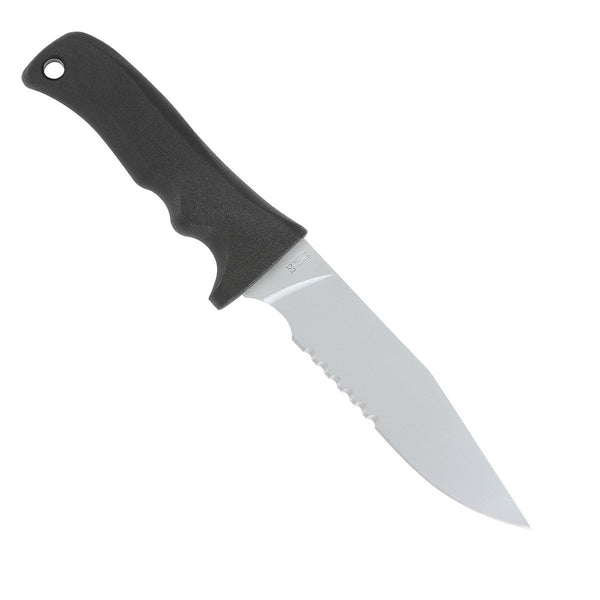 Medium Short Clip Point Fixed Blade Knife (Serrated Edge)  - 70% OFF (BARGAIN BIN. CLEARANCE. ALL SALES FINAL.)