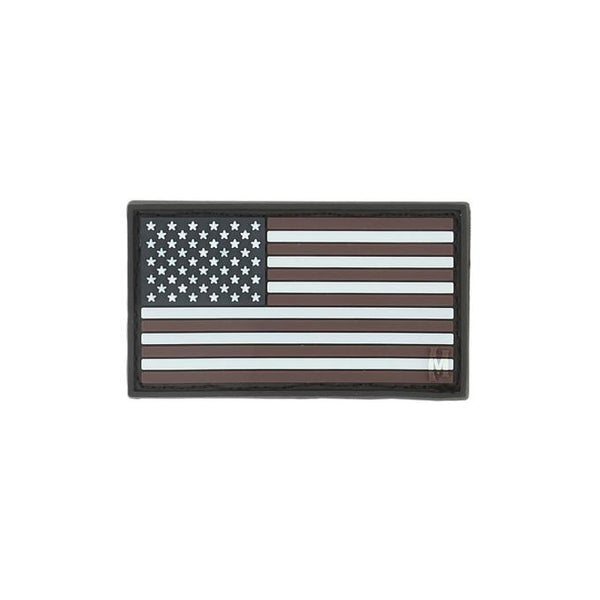 Khaki & Black PVC US Flag Patch Military American Flag Patch
