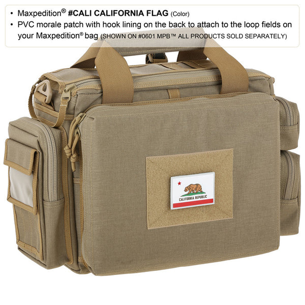 California CA Flag Patch Bulk 3-Pack 3.5Wx2.25H State Iron On Sew  Embroidered Tactical Morale Back Pack Hat Bags Californian (3-Pack Patch)